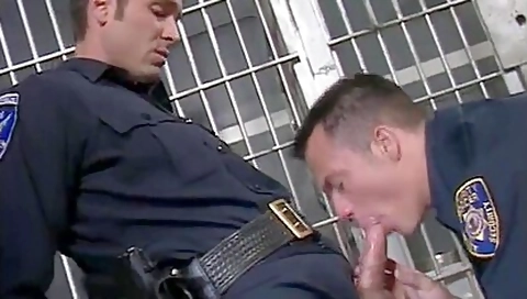 Sexy Policemen Cocksuckers Are Enjoying Oral Sex In